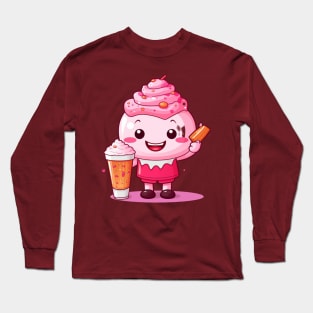 kawaii Ice cream  T-Shirt cute Candy food gilrl Long Sleeve T-Shirt